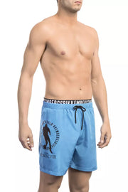 Bikkembergs Light Blue Polyester Swimwear