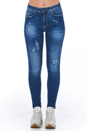 Frankie Morello Blue Other Fibres Jeans Denim