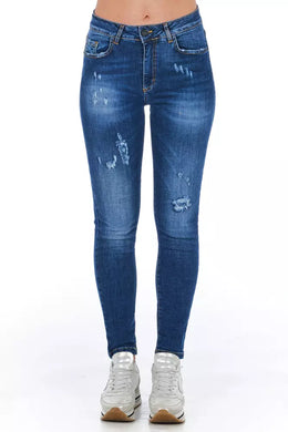 Frankie Morello Blue Other Fibres Jeans Denim