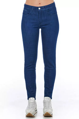 Frankie Morello Blue Cotton Jeans Denim