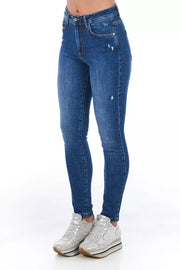 Frankie Morello Blue Other Fibres Jeans Denim