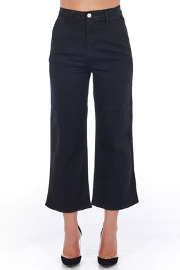 Frankie Morello Black Cotton Pant