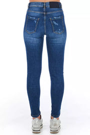 Frankie Morello Blue Other Fibres Jeans Denim