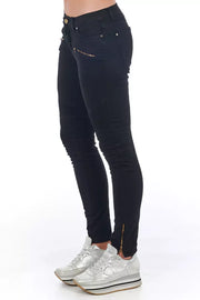 Frankie Morello Black Cotton Pant
