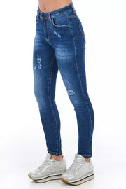 Frankie Morello Blue Other Fibres Jeans Denim