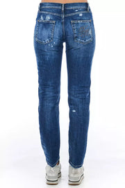 Frankie Morello Blue Cotton Jeans Denim