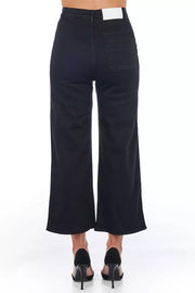 Frankie Morello Black Cotton Pant