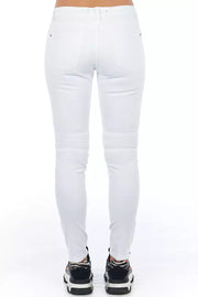 Frankie Morello White Cotton Pant