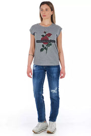 Frankie Morello Blue Cotton Jeans Denim