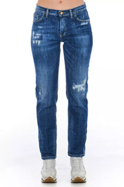 Frankie Morello Blue Cotton Jeans Denim