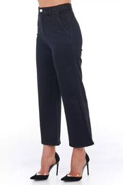 Frankie Morello Black Cotton Pant