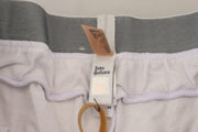 John Galliano White Cotton Logo Mens Jogger Pants