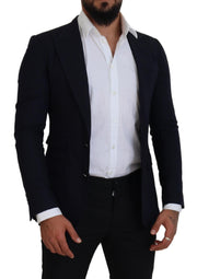 Dolce & Gabbana Blue Wool Formal Taormina Blazer