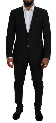 Dolce & Gabbana Black Single Breasted 2 Piece MARTINI Suit