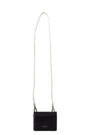 Dolce & Gabbana Blue White Caiman Leather Strap Card Holder Wallet