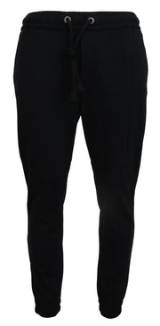 Dolce & Gabbana Black Mens Sport Wool Sweatpants Pants