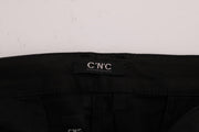 Costume National Black Slim Fit Cotton Stretch Pants