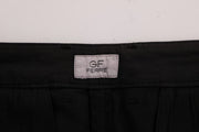 GF Ferre Black Cotton Stretch Chinos Pants