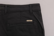 GF Ferre Gray Cotton Stretch Chinos Pants