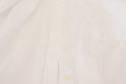 Dolce & Gabbana White Cotton Collared Long Sleeves Formal Top