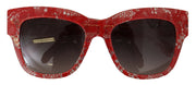 Dolce & Gabbana Red DG4231F Lace Acetate Rectangle Shades Sunglasses