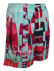 Dsquared² Multicolor Printed Beachwear Shorts Swimwear