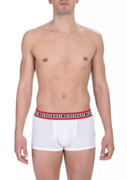 Bikkembergs White Cotton Men's Underwear Trunk Twin Pack