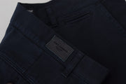 Dolce & Gabbana Blue Cotton Dress Formal Men Pants