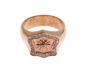 Nialaya Pink Gold 925 Silver Authentic Clear Ring