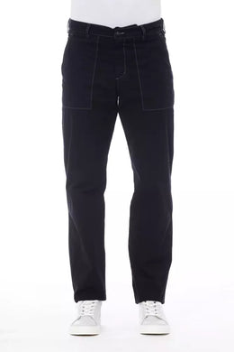 Alpha Studio Blue Cotton Pant