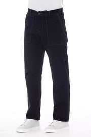 Alpha Studio Blue Cotton Pant
