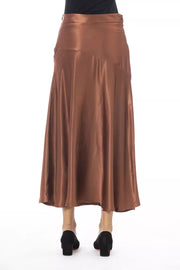 Alpha Studio Brown Viscose Skirt