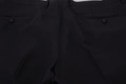 Dolce & Gabbana Black Dress Wool Silk Trouser Pants