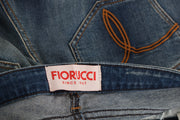 Fiorucci Blue Washed Mid Waist Slim Fit Denim Jeans