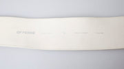 GF Ferre Off White Waxed Cotton Wide Fashion Waistband Belt