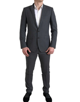 Dolce & Gabbana Gray 2 Piece Single Breasted MARTINI Suit