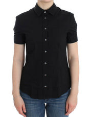 John Galliano Black cotton shirt top