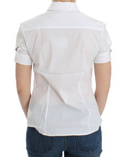 John Galliano White Cotton Shirt Top