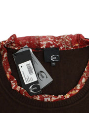 Cavalli Brown crewneck sweater