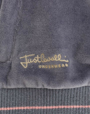 Cavalli Blue velvet zipup sweater