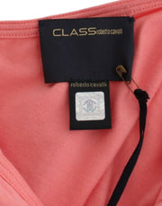 Cavalli Pink cotton tank top