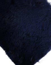 Dolce & Gabbana Dark Blue Fur Ayers Lily Twist Crossbody Shoulder Bag