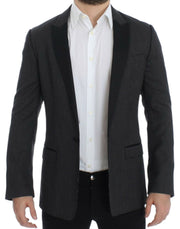 Dolce & Gabbana Black wool slim MARTINI blazer