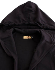 Costume National Blue hooded cotton sweater