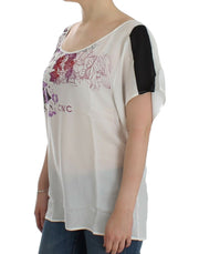 Costume National White motive print blouse
