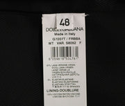 Dolce & Gabbana Gray Striped Wool Logo Vest Gilet Weste