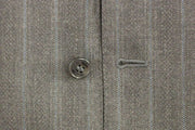 Dolce & Gabbana Gray Striped Wool Logo Vest Gilet Weste