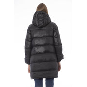 Baldinini Trend Black Nylon Jacket Coat