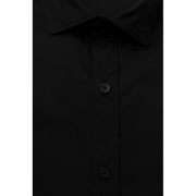 Bagutta Black Cotton Men's Slim Shirt