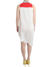 Costume National White shirt assymetric hem dress